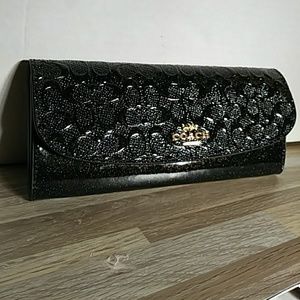 Coach Wallet Glitter Space NASA Black  Brand New